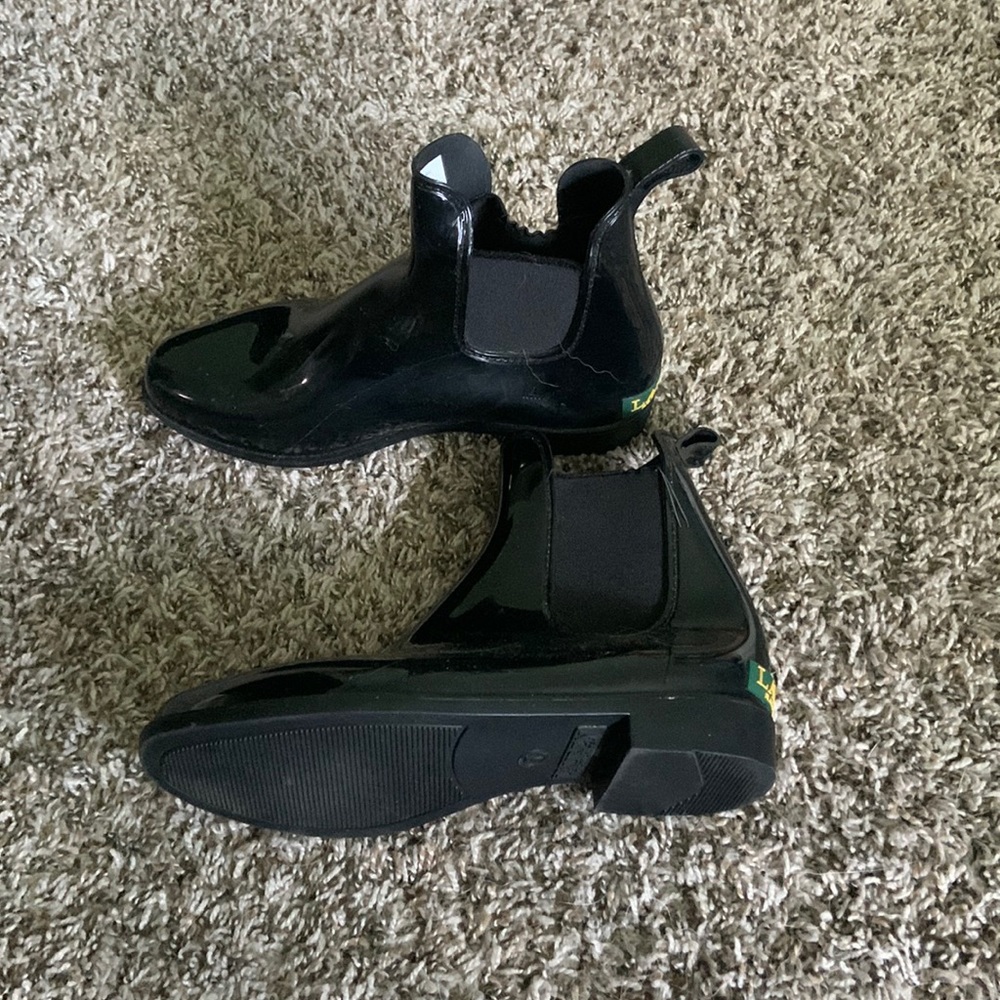 Glossy Black Rain/Ankle Boot